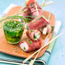 Feta-Röllchen mit Tiroler Karree Leicht Handl Tyrol