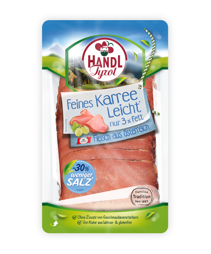 Feines Karree Leicht Salzreduziert 3% Fett 70g Handl Tyrol
